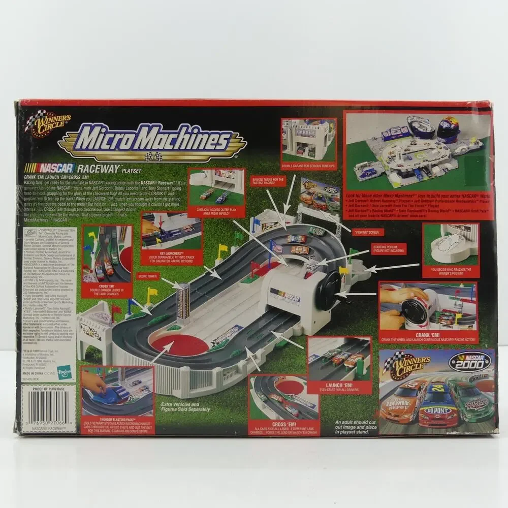 VTG 1999 Micro Machines NASCAR Raceway Playset Winners Circle Hasbro w/ Box
